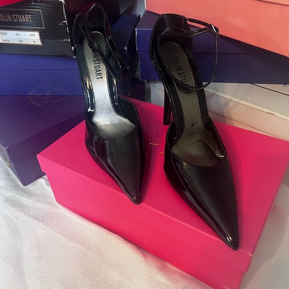 Sz9 Colin Stewart patten leather, pointed toe with strap. - Picture 2 of 8